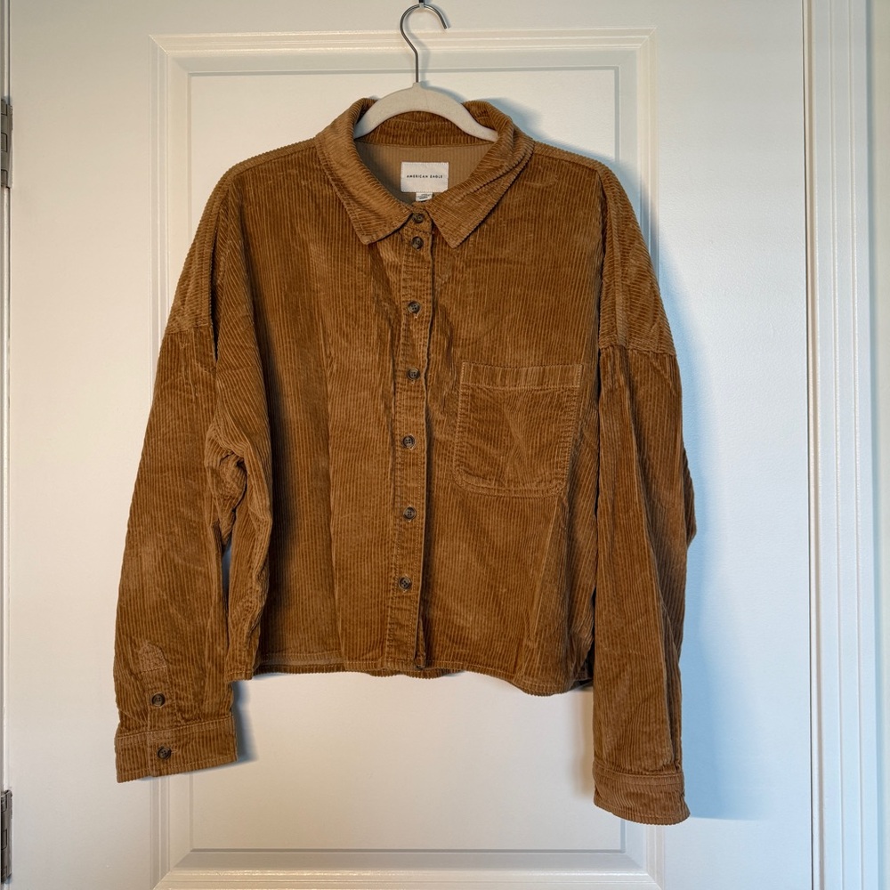 American Eagle Outfitters Tan Corduroy Shirt